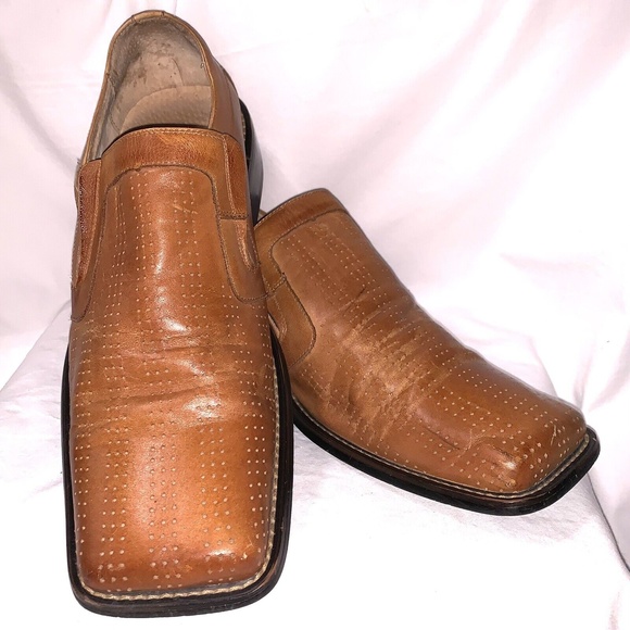 Giraldi Men\'s Leather Slip-On Camel Color Boat Shoes Size 12 US main image 7